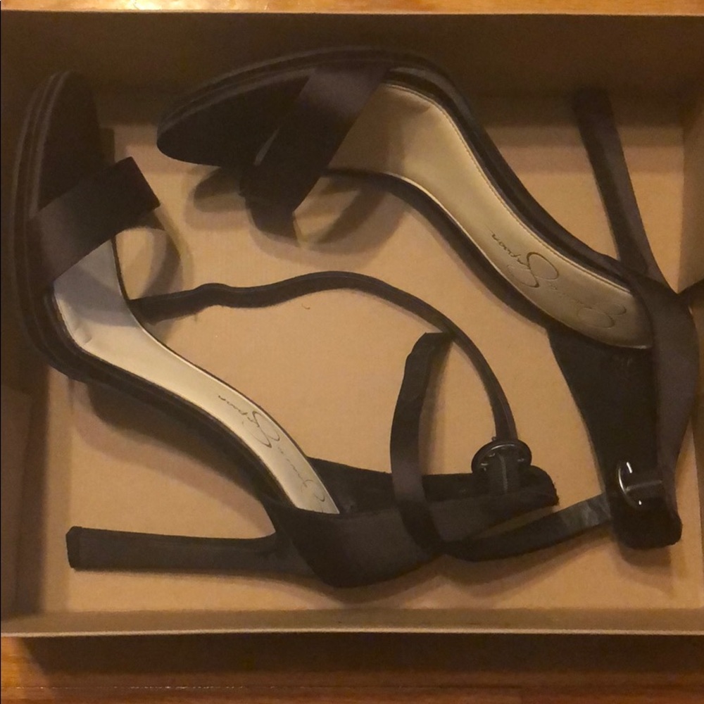 Jessica Simpson Black Satin heels